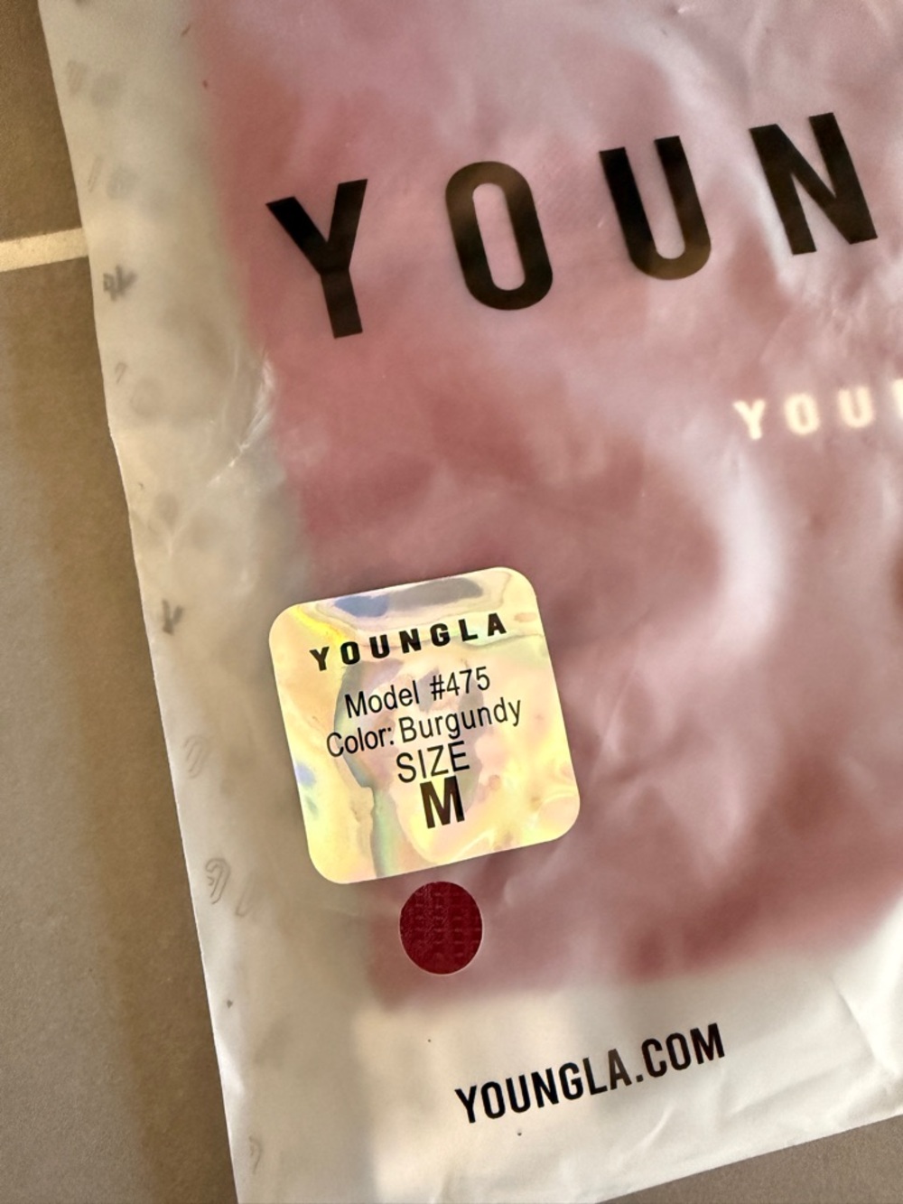 YoungLA 475 Supervillain Compression Tee, Size M, Burgundy, NWT - Picture 3 of 7